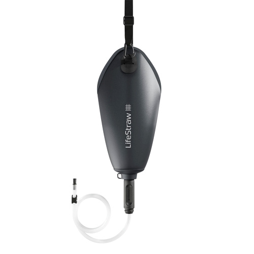 LifeStraw - Peak Gravity Bag Wassertasche mit antimikrobiellem Filter - 3 L - Dark Mountain Gray