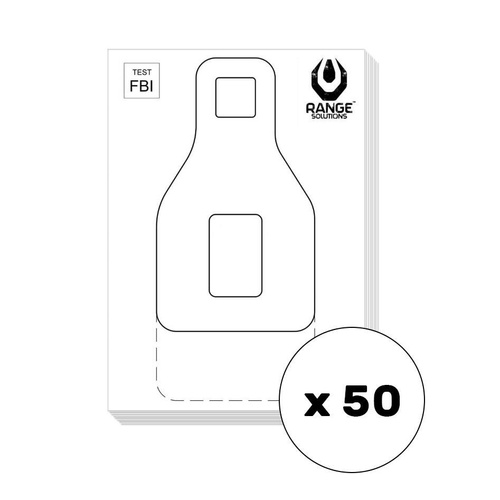Range Solutions - Schießscheiben FBI Test - 50 Stück - RAN-14-026362-00