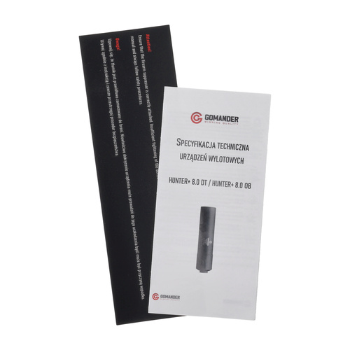 Gomander - Hunter 8.0 OB gen2 Jagdgewehr Schalldämpfer - Slide On - M15x1 - Schwarz - TB0.9670_2-M15