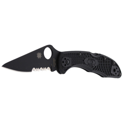 Spyderco - Delica® 4 FRN Schwarz / Schwarz Klinge Messer - C11PSBBK
