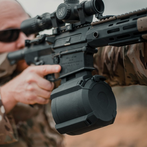 Magpul - PMAG D-50® LR/SR GEN M3® Trommelmagazin für AR10 / SR25 / M110 - Schwarz - MAG993-BLK