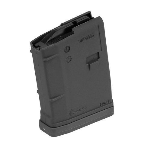 MFT - Polymer Magazin für AR-15 / M4 - 5,56 x 45 mm/.223/.300 AAC Blackout - 10 Schuss - Schwarz - 10PM556BAG-BL