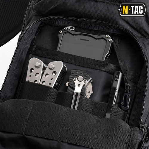 M-Tac - Tasche Urban Line Stadt Jäger Hexagon - Polyester - Czarny - GB0306-BK