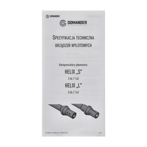 Gomander - Helix Flammenkompensator - 7,62 mm - 5/8x24 UNEF-7 - Schwarz - TB0.9613_1