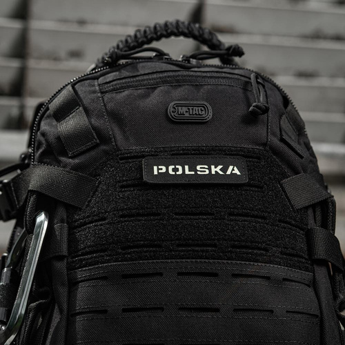 M-Tac - Aufnäher - Polen 25x80 - Laserschnitt fluoreszierend - Schwarz/Weiß - 51004202