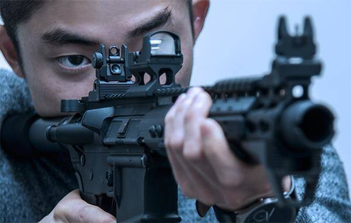 UTG - Accu-Sync Federbelastetes Klappvisier für AR15 - Picatinny - Schwarz - MNT-957