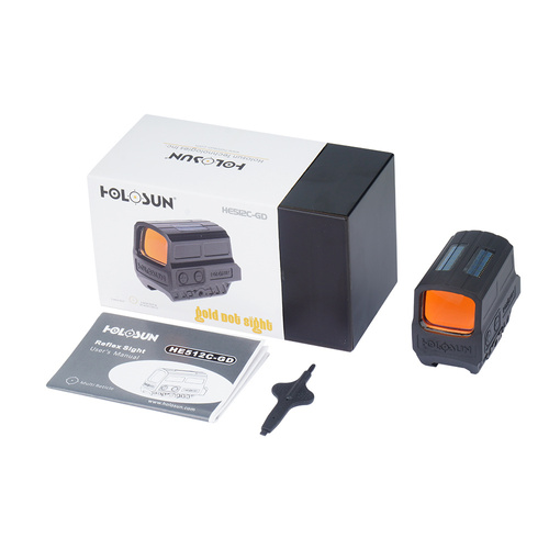 Holosun - HE512C-GD Goldpunkt Schaltbares Multi-Absehen Geschlossenes Reflexvisier - Solarpanel