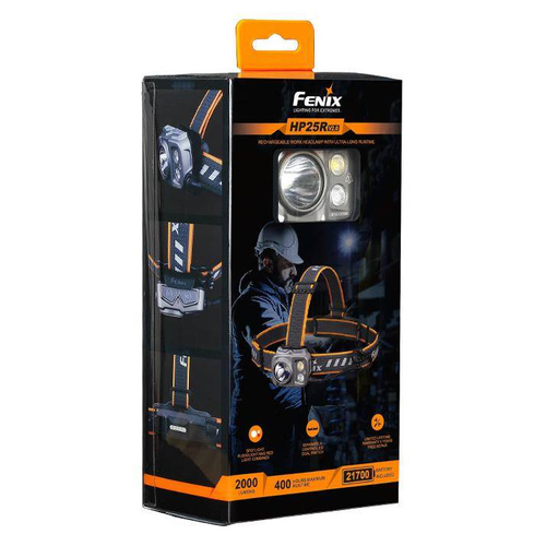 Fenix - LED-Stirnlampe 25R V2.0 mit 5000 mAh Akku - 1600 Lumen - HP25R V2.0