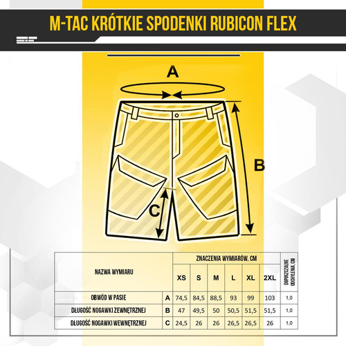M-Tac - Taktische Shorts Rubicon Flex - 4-Way Stretch - YKK - Coyote - 20070005