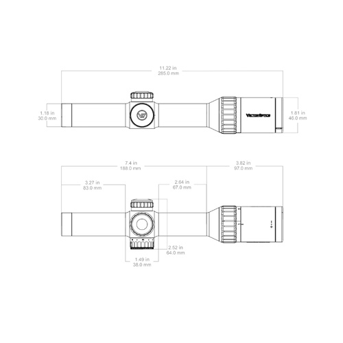 Vector Optics - LPVO Zielfernrohr Continental x8 1-8x24 SFP ED - G4 - Schwarz - SCOC-37
