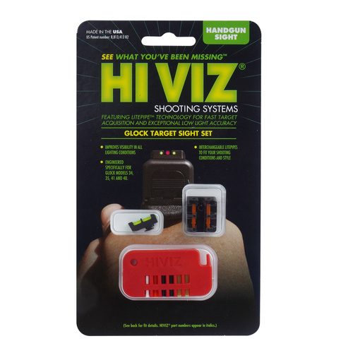 Hiviz - Glasfaserzielgeräteset Target Sight Set - Glock - GLT178  
