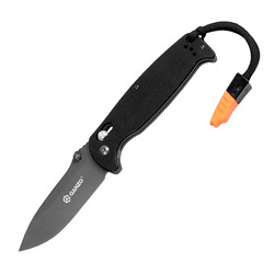 Ganzo - G7413 EDC-Klappmesser mit Pfeife - G-Lock - Schwarz - G7413-BK-WS