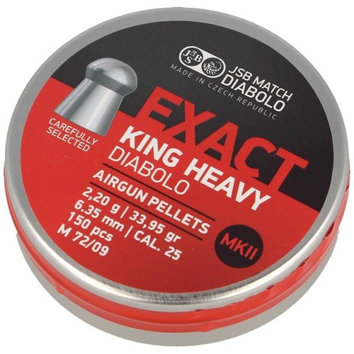 JSB - Diabolo Exact King Heavy MKII Pellets 6,35mm - 150 - 546498-150