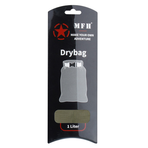 MFH - Packsack Drybag - 1 L - Rip-Stop - Oliv - 30510B 	