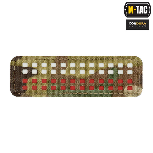 M-Tac - Polnischer Flaggenaufnäher - Fluoreszierend - Pixel - Laserschnitt - Rot / MultiCam / Weiß - 51005108