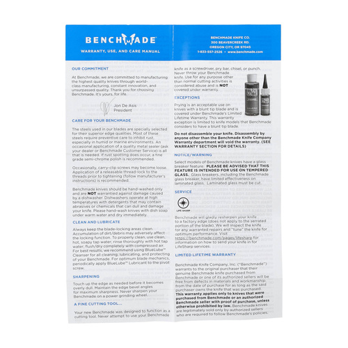 Benchmade - Klappmesser 865-02 Mini Bedlam - CPM-S90V - Grau - 865-02