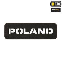 M-Tac - Aufnäher Polen 25x80 - Laserschnitt - Schwarz/Weiß - 51001002.