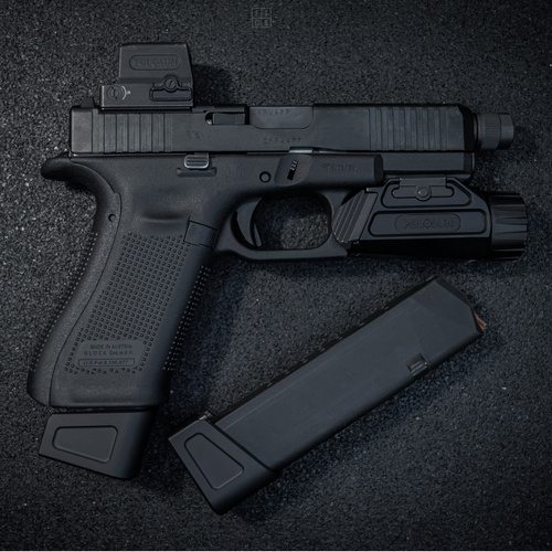 FTCS - Vergrößerter Magazinfuß für Glock 17 - +3 Schuss - Graphit Schwarz H-146 - FTCS Nr. 33