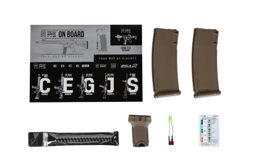 Specna Arms - SA-E12-RL EDGE 2.0™ HIGH SPEED Karabiner Replika - Schwarz / Tan - SPE-01-038794