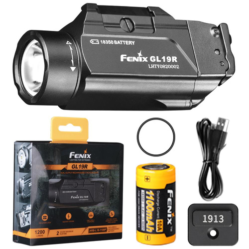 Fenix - Taktische LED-Taschenlampe für Handfeuerwaffen - 1200 Lumen - Picatinny - 1100 mAh - GL19R