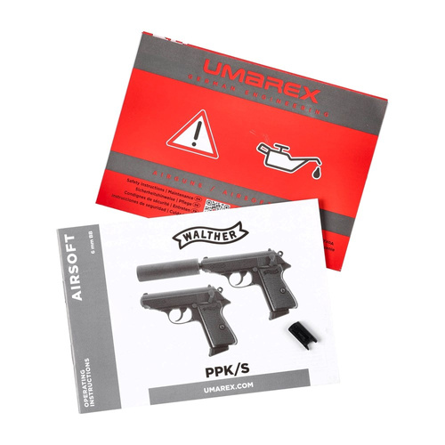 Umarex - ASG Pistole Replica Walther PPK/S SD - Green Gas - Schwarz - 2.6558