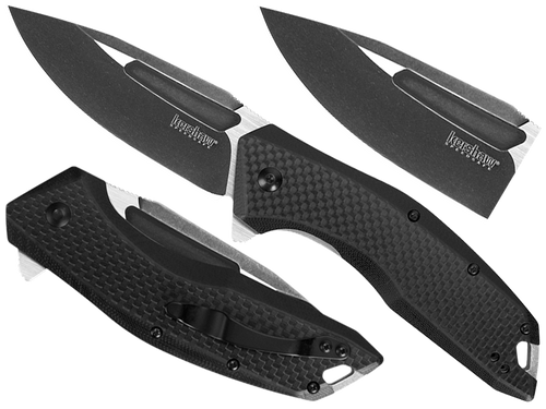 Kershaw - Flourish 3935 Taktisches Messer - 8Cr13MoV - Schwarz - 3935