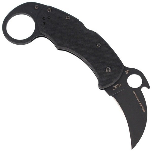 Spyderco - Karahawk™ G-10 All Black Plain Edge Messer - C170GBBKP