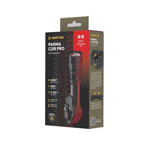 Armytek - Taktische Waffen-Taschenlampe Parma C2IR Pro - 1250lm - IR-Dioden - Picatinny/Weaver - F09804CIR