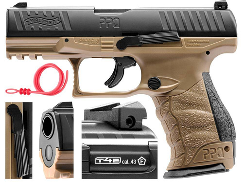 Umarex - Walther PPQ M2 T4E RAM Defense Training Pistole cal .43 - FDE - 2.4762