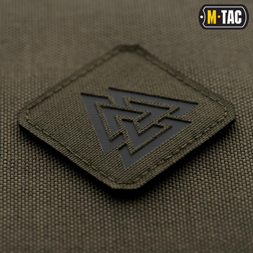 M-Tac - Lasergeschnittenes Valknut Quadrat Patch - Schwarz / Ranger Green - 51162232