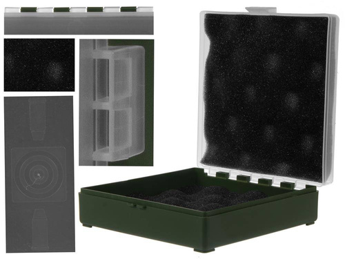 Megaline - Transportbox - 11x11x3,5 cm - Green-transparent - 607/0001GT