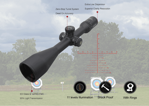 Vector Optics - Zielfernrohr Continental x8 4-32 SFP ED Zero Stop - 56 mm - Schwarz - SCOL-T51