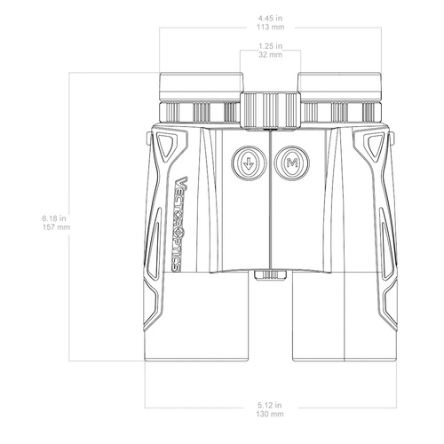 Vector Optics - Entfernungsmesser Fernglas Paragon 10x42 - Schwarz - SCBRF-02