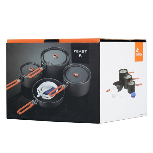 Fire Maple - Touristisches Kochgeschirr - Set mit 4 Schalen - FEAST 5 Cookware-Orange