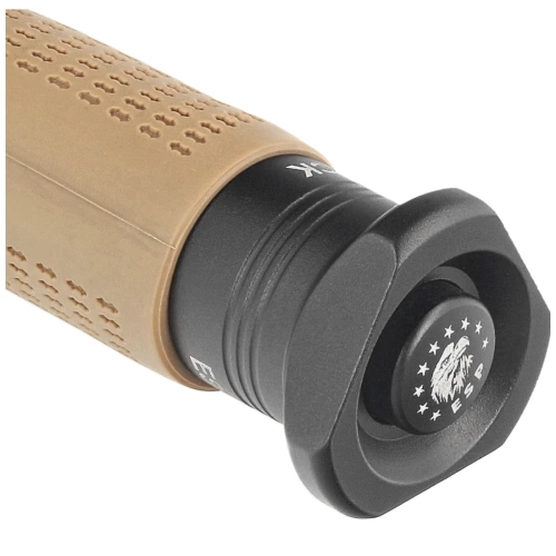 ESP - Gehärteter Teleskopschlagstock Ergonomic Easy Lock - 18" - Schwarz/Khaki - ExBTTO-18HE-KH
