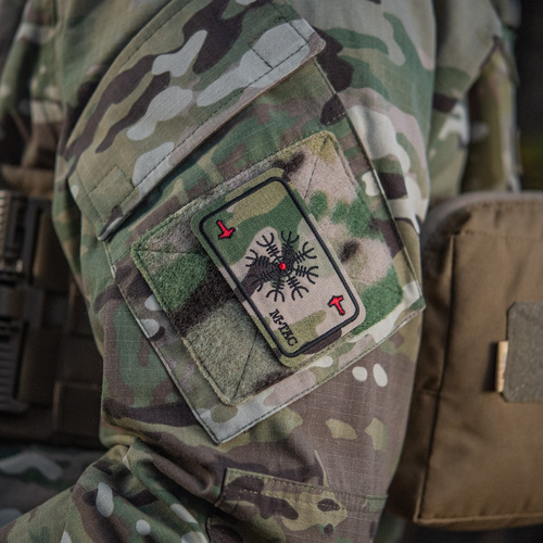 M-Tac - Gesticktes Moralabzeichen Karte Helm des Terrors - Multicam - 51392008