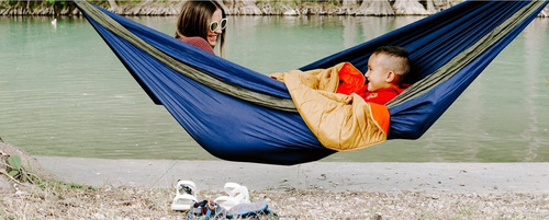 ENO - SingleNest® Hängematte - Khaki / Maroon - SH025