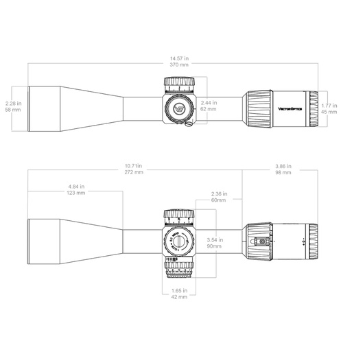 Vector Optics - Zielfernrohr Tauron 4-24x50 FFP - MPX1 - Schwarz - SCFF-65