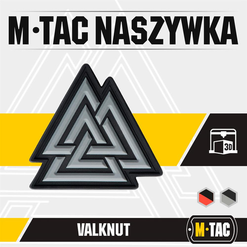 M-Tac - 3D PVC Patch Valknut - Schwarz / Grau - 51163211