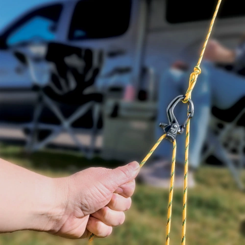 Nite Ize - Seilspanner CamJam mit SlideLock - Aluminium - Groß - Schwarz - CJSLL-01-R3