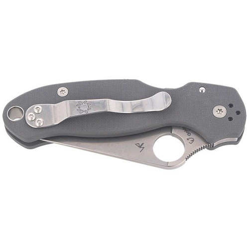Spyderco - Para 3 G-10 Dunkelgrau Maxamet Plain-Messer - C223GPDGY
