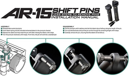 Strike Industries - Shift Pins für AR-15 - Schwarz - SI-AR15-SHIFT-BK