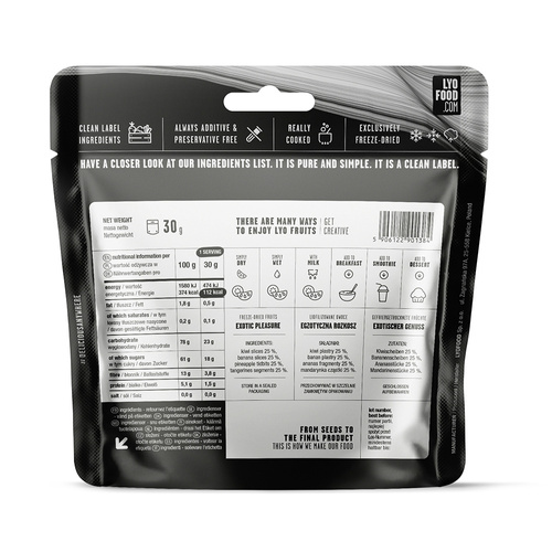 Lyofood - Gefriergetrocknete Mischung aus exotischen Früchten - 30 g