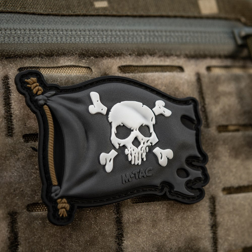 M-Tac - Jolly Roger Aufnäher - PVC - Schwarz - 51116802