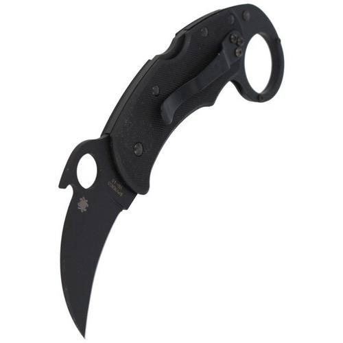 Spyderco - Karahawk™ G-10 All Black Plain Edge Messer - C170GBBKP