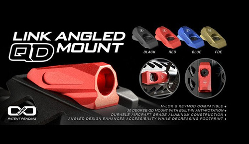 Strike Industries - Link gewinkelt KeyMod / M-LOK QD Halterung - Rot - SI-LINK-AQD-RED