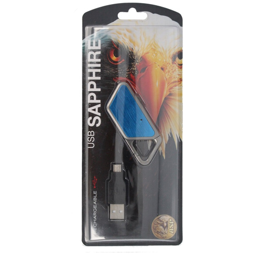 ASP - Sapphire USB LED Aluminium wiederaufladbare Taschenlampe - Blau - 53650