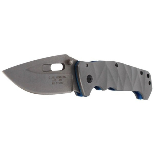 Herbertz Solingen - Messer Clip Point Stone Wash Finish Folder - 575112