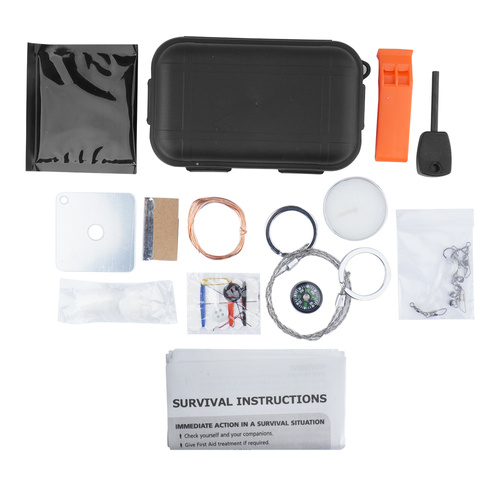FOSCO - Combat Survival Kit Wasserdicht - 14 Elemente - 469486 BK