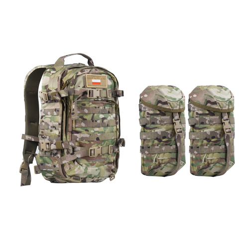 WISPORT - Sparrow 20 II Rucksack mit zwei Seitentaschen - 20 + 10 l - Multicam